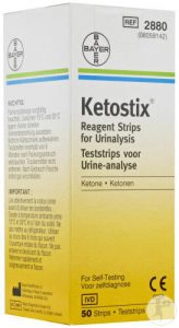 Ketostix verpakking van Bayer
